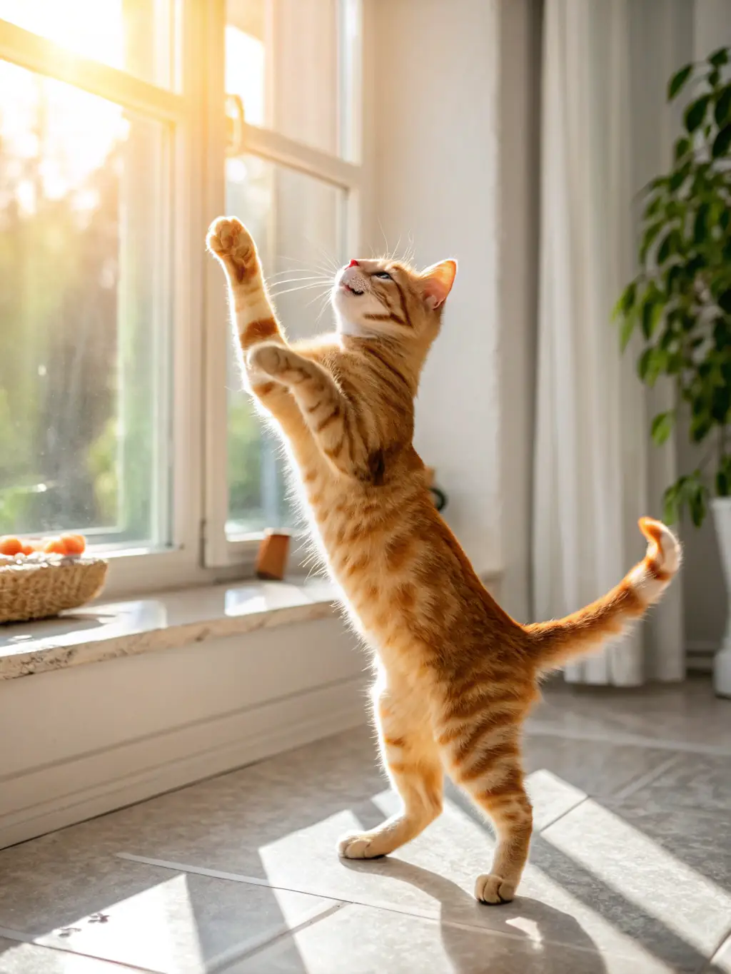A playful cat participating in an agility course at It's Raining Cats and Dogs Inc, showcasing its speed and dexterity.